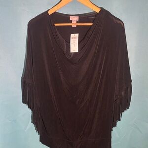 Chico's Elegant Black Drape Top